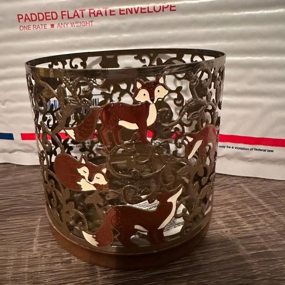 Bath and‎ body works 3 Wick Fox Candle Holder